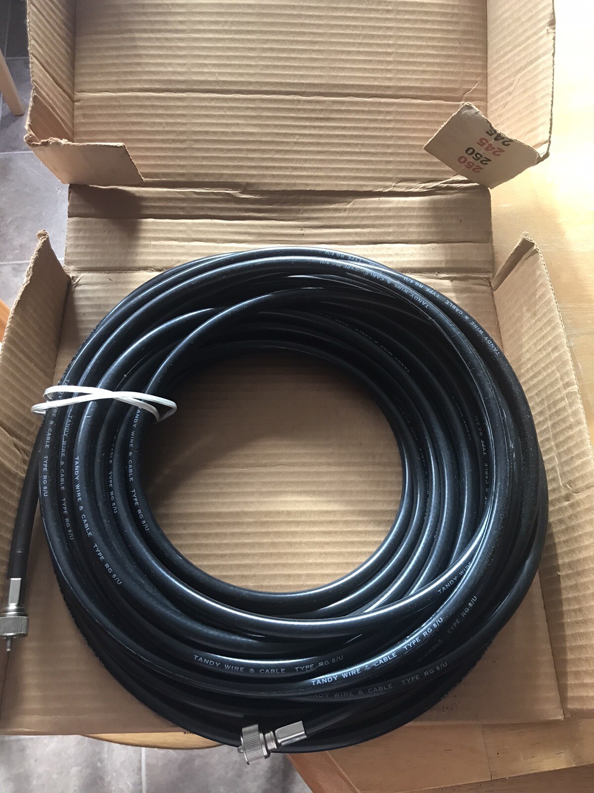 Radio Shack Archer 50' RG8/U Coax Cable W/ Connectors 52 Ohms Amateur