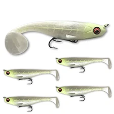 USA BASS TACKLE - Mag-Shad - Pre-Rigged Paddle Tail Swimbaits for Giant Fish