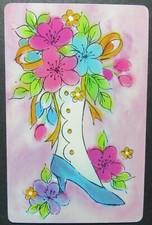 Flower Old Fashioned Shoe Single Swap Playing Card