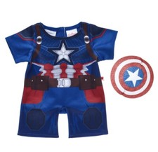 Build A Bear Workshop Clothing MARVEL AVENGERS Captain America Costume  Shield