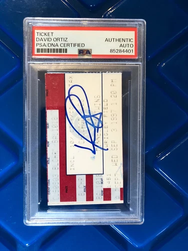 David Ortiz, Big Papi, Autographed 1997 MLB 1st Hit Ticket PSA Authentication!