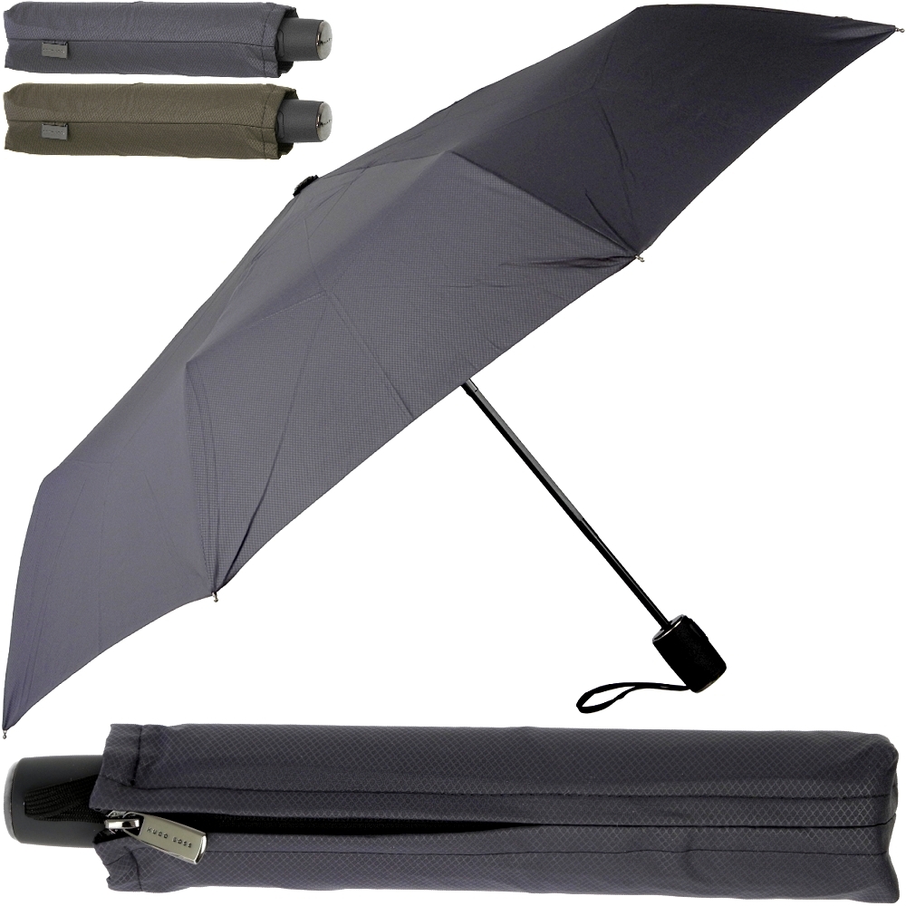 Hugo Boss Mujer Hombre Paraguas de Bolsillo Paraguas Funda Abre A Automático