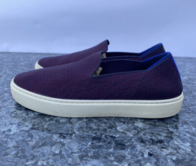 Rothys The Sneaker Eggplant Purple Knit‎ Slip On Shoes Men Sz 9 Women Sz 10.5 Rothy main image 4