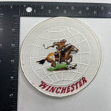 Vintage WINCHESTER GUN RIFLE Patch Horse Logo 00RM