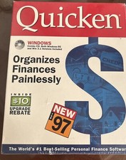 Quicken 97 for Windows Version 6 Financial Software CD NEW SEALED