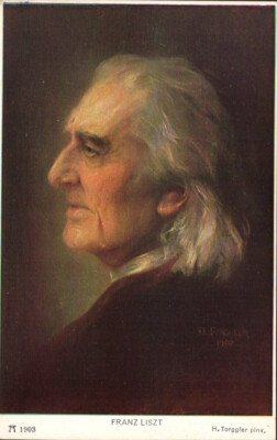 VTG 1910 PC FRANZ LISZT HUNGARIAN MUSICIAN COMPOSER OLD AGE A/S HERMANN TORGGLER