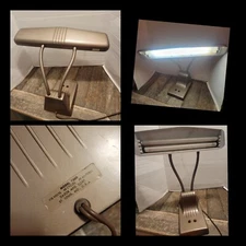 Mid Century Modern Dazor 1000 Desk Drafting Lamp Double Gooseneck Vintage Retro 