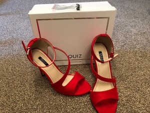 quiz red sandals