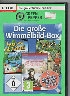 PC CD-Rom - Green Pepper - 4 Wimmelbild Sammlungen - 13 Spiele