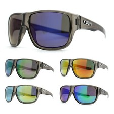 Kush Color Mirror Oversize Rectangular Sport Sunglasses