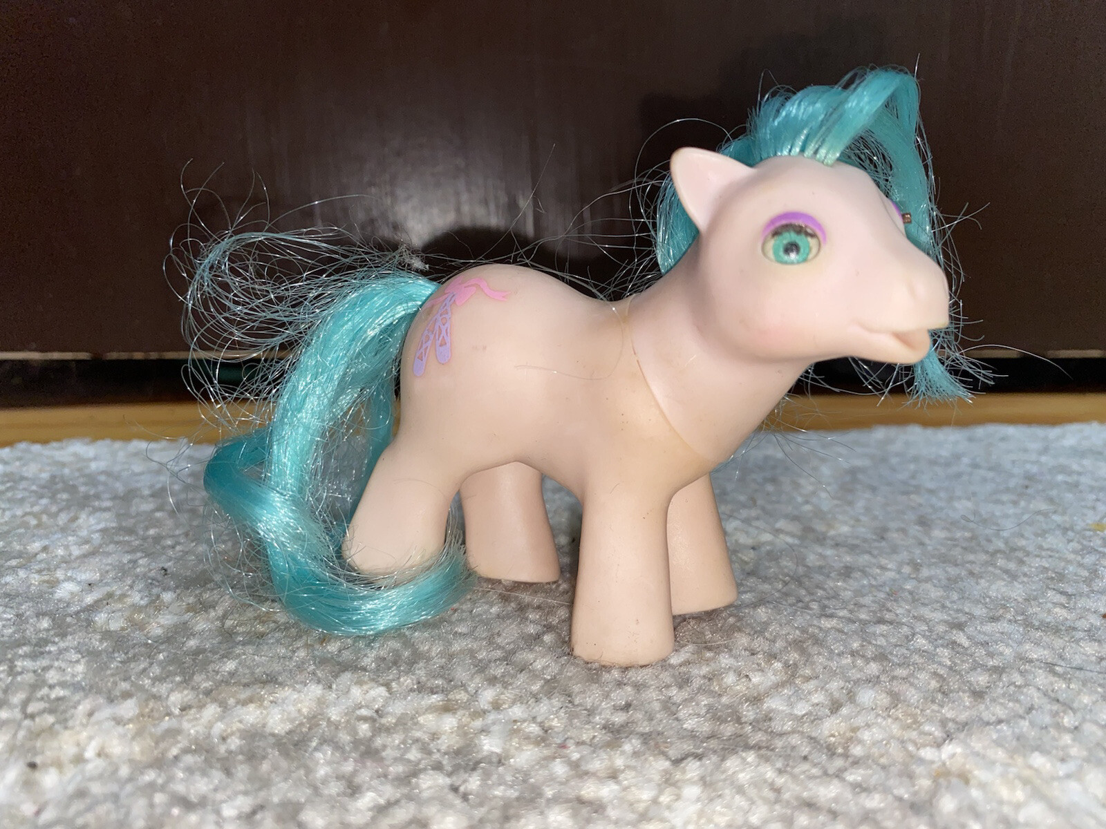 Pantofole vintage G1 My Little Pony bambino mezza nota BBE scuola di danza balletto MLP