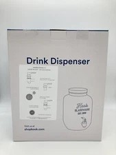 Kook 1 Gallon Glass Mason Jar Drink Dispenser w/ Stainless Steel Spigot Tea