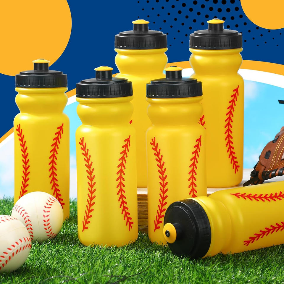 12 Pack Softball Water Bottles Bulk 20 oz Reusable Squeeze Water