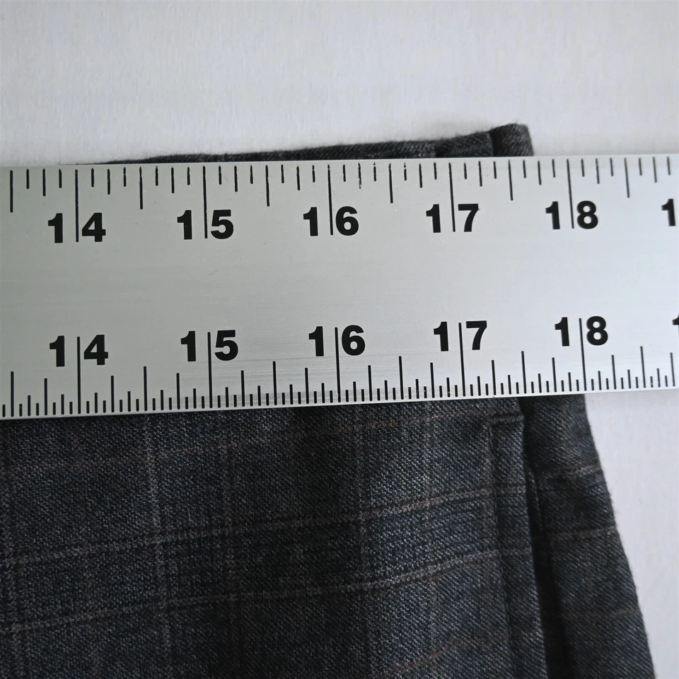 Pantalones de vestir Brooks Brothers 34x30 grises a cuadros Glenn lana regente para hombre Foto 2 de 4