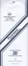 Showgard Stamp Mount Strips For US Plate Block Strip (20) 107mm Black 1 Pack