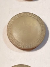 VTG True Craft Plastic Buttons Tan Khaki Marble Tunnel Shank 11/16" 3 on Card