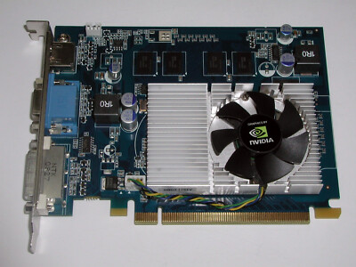 PCIe x16 Grafikkarte Zotac GeForce 9500 GS, 512 MB DDR2, VGA DVI HDMI, gebraucht