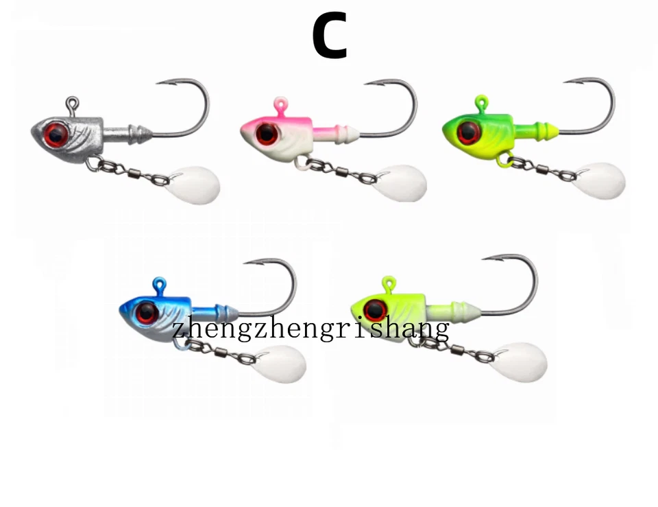 10 piezas cabezas de plantilla de plomo ganchos de pesca señuelo mierda aparejos de cebo de natación plantillas 1/8 oz-1 oz Foto 2 de 4