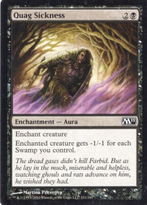 2X QUAG SICKNESS 111/249 CORE SET 2011 MTG MAGIC HP X2 (yourdeckbuilder)