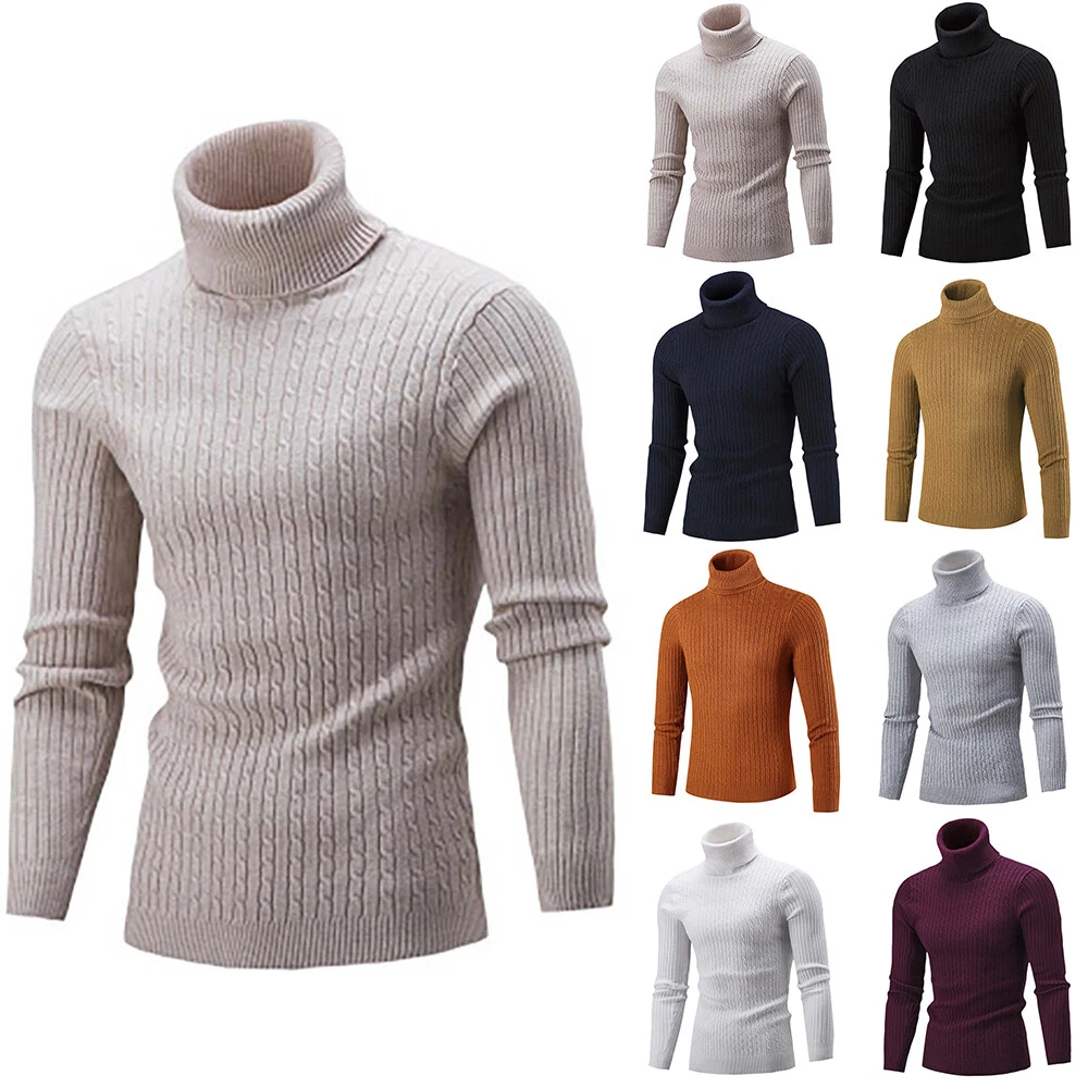 Mens high top neck turtleneck