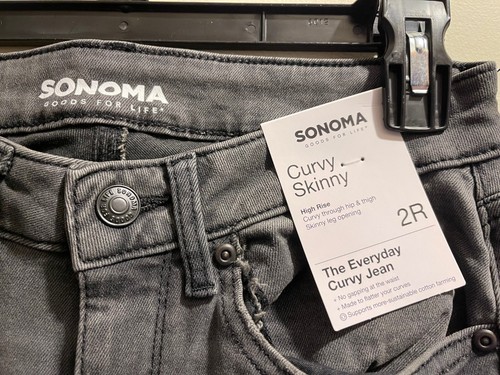 Sonoma Junior Curvy Everyday Black Jeans Skinny Leg Opening Gr. 2R NEU - Bild 2 von 5