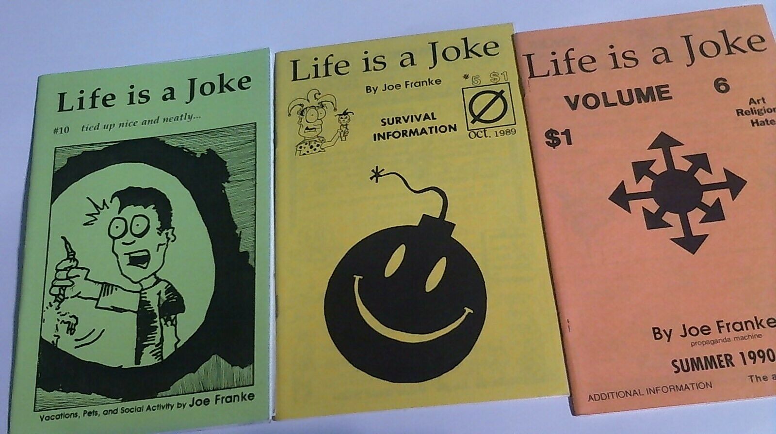 Life is a Joke zine Department store lot comics issu 3 vintage humor fanzine etc. Houston Mall