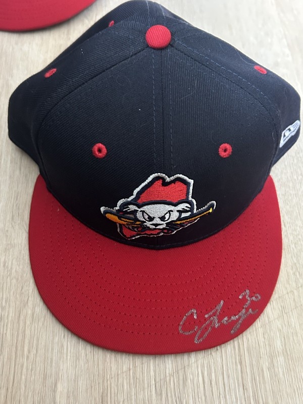 Christopher Troye Game Worn Used Signed Portland Sea Dogs Hat 7 5/8