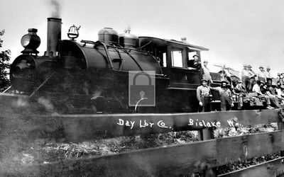 Day Lumber Co Railroad Train Engine Big Lake Washington WA - Reprint