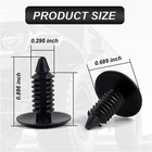 200PCS Car Plastic Trim Boot Rivets Push Clip Fastener, 6.4mm Hole Automotive Bu