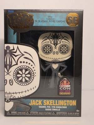 Funko Pop Pin Jack Skellington SE Glow LA Comic Con 2021 Exclusive Disney NBC
