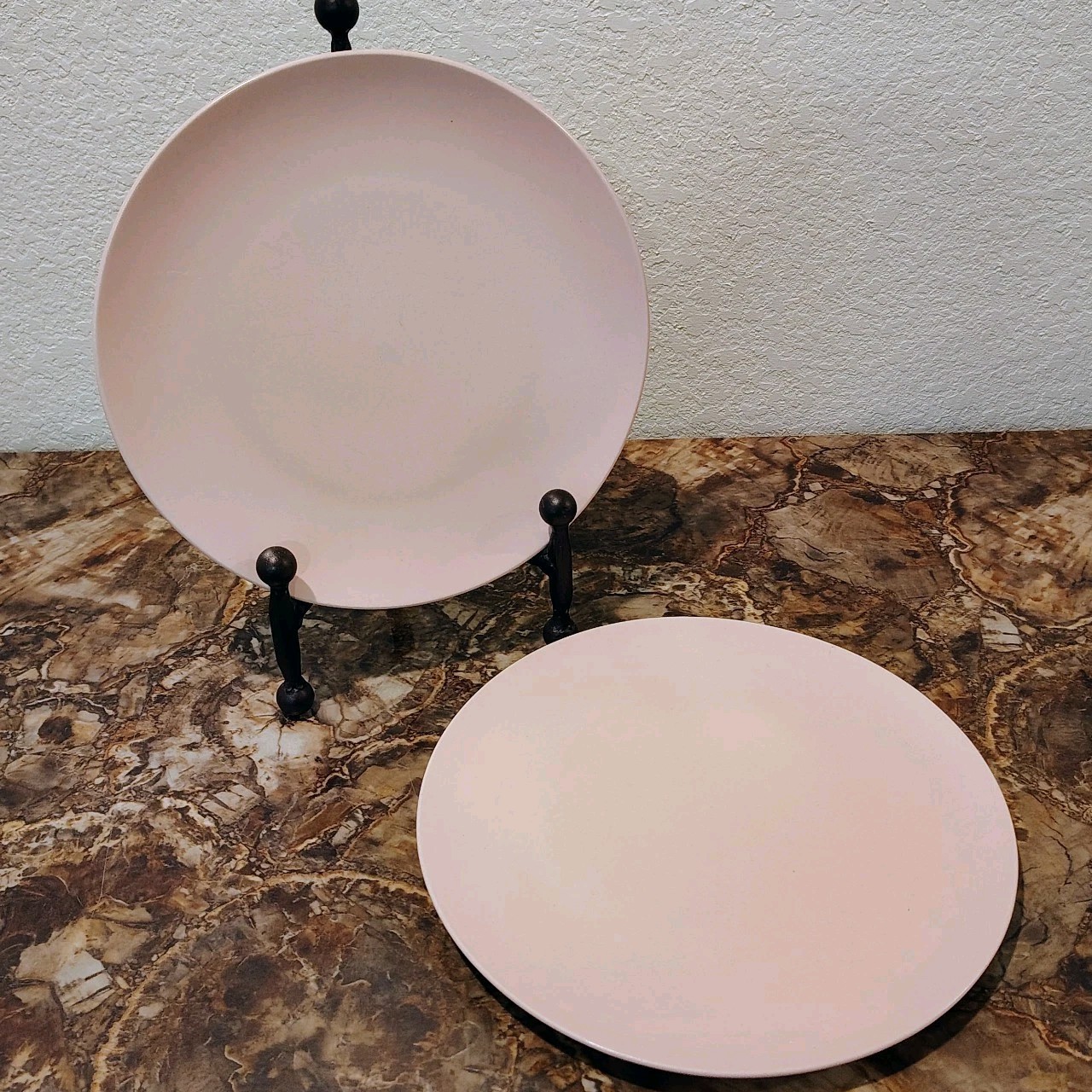 IKEA Light Pink Matte Dinner Plate Dinera Stoneware 10 1/4" 