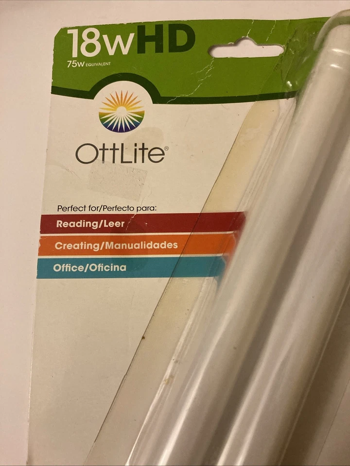 genuine OTT-LITE fluorescent 18w light bulb 930lm lamp 4 pin type B new PL18-B  - Image 3 of 4