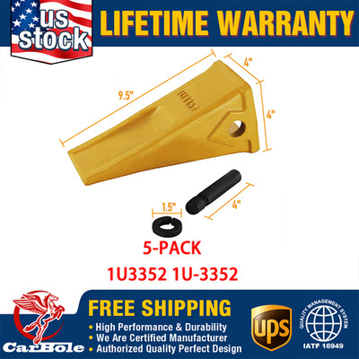 5X Bucket Teeth,9J2358 Pins 8E6359 RETAINER 1U3352 1U-3352 FOR CAT J350 13B 214B