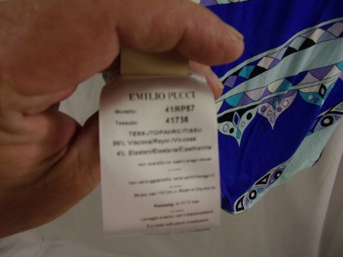 Emilio Pucci Itlay  Purple Lilac Mint  Scoop Neck Blouse size 10 Fabulous - Picture 7 of 7