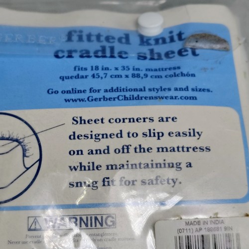 HTF Gerber Lamb Sheep Stars Single Pack Knit Baby Crib Sheet Cotton - Picture 2 of 6
