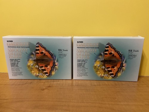 2 Boxes ILFORD GALERIE Inkjet Photo Range 4x6 Smooth Gloss Paper, 230 Sheets