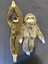 Pair Of Three Toed Sloth Plush animals