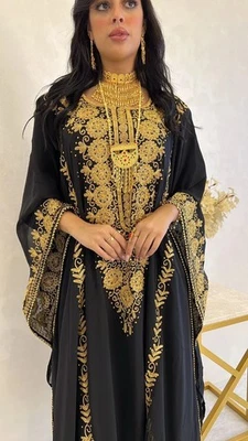 Robe longue caftan Dubai Abaya maxi marocaine demoiselle d'honneur robe... - Photo 1/3