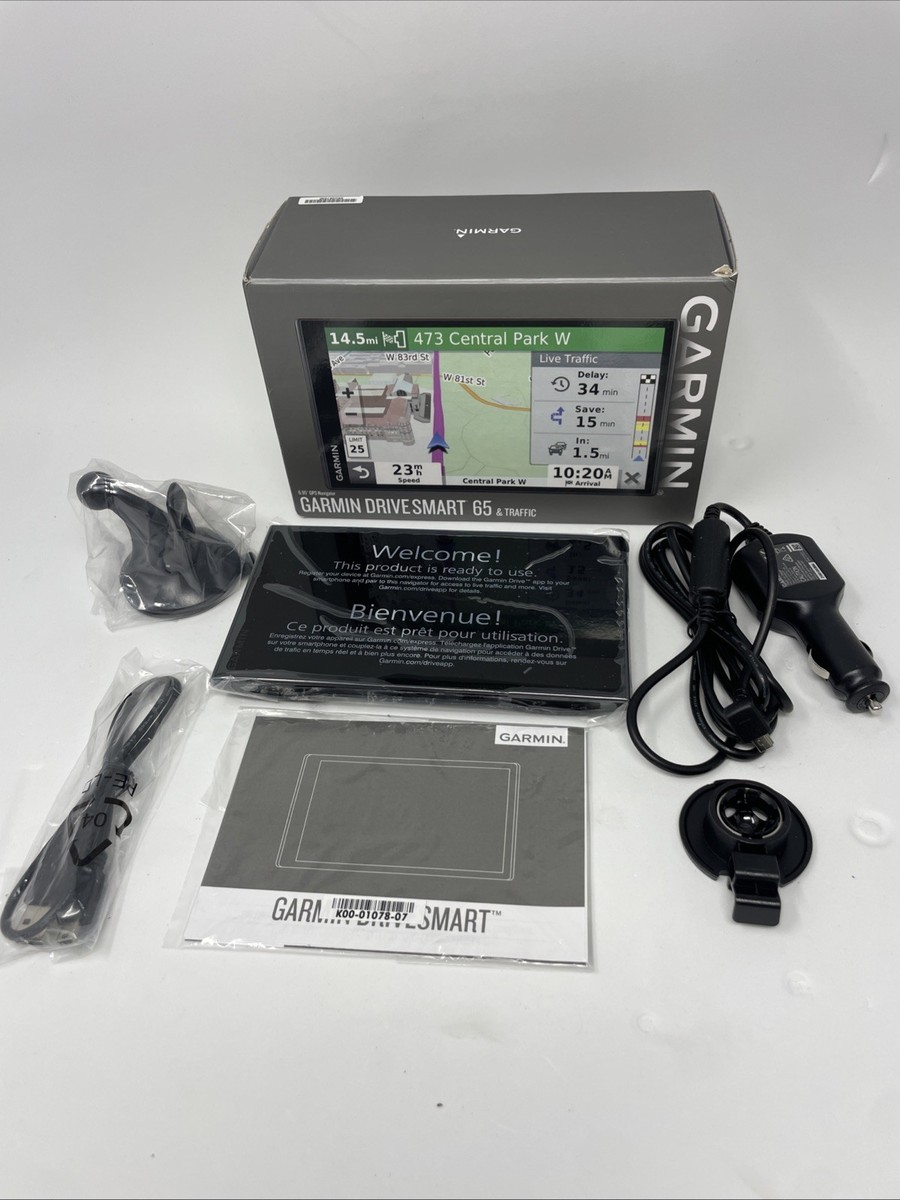 New Garmin DriveSmart 65 Traffic Lmt GPS System with Real-Time