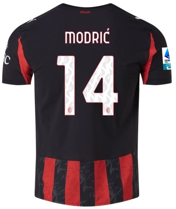 Authentic Luka Modric #14 AC Milan Jersey Home Jersey 25/26 Size