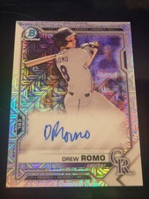 2021 Bowman - Mega Box Chrome Mojo Autographs Drew Romo #BMA-DR (AU, RC)