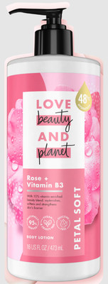 Brand New Love Beauty and Planet Rose + Vitamin B3 Body Lotion 16 Fl Oz