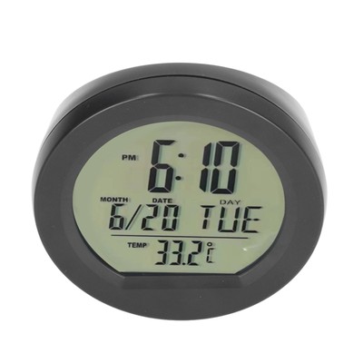 Fahrzeug-Thermometer-Uhr Solarbetriebenes Auto Digitale Runde