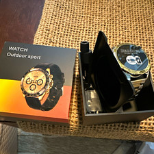 Mens Analog Round Wristwatch Black Dial Silve...