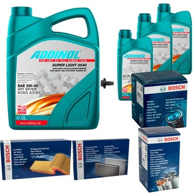 BOSCH Inspektionspaket 8L ADDINOL SUPER LIGHT 5W-40 für Jaguar S-Type X200 4.0