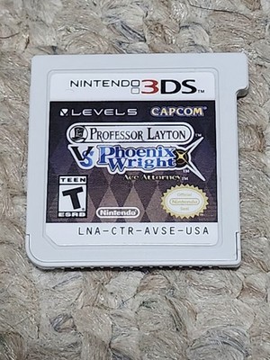 Professor Layton Vs. Phoenix Wright Ace Attorney (3DS, Cartridge Only, & Tested)