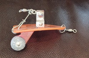 Diver DEEP SIX No. 1 Les Davis 4" Trolling Fishing Salmon Pink Glitter USA Used