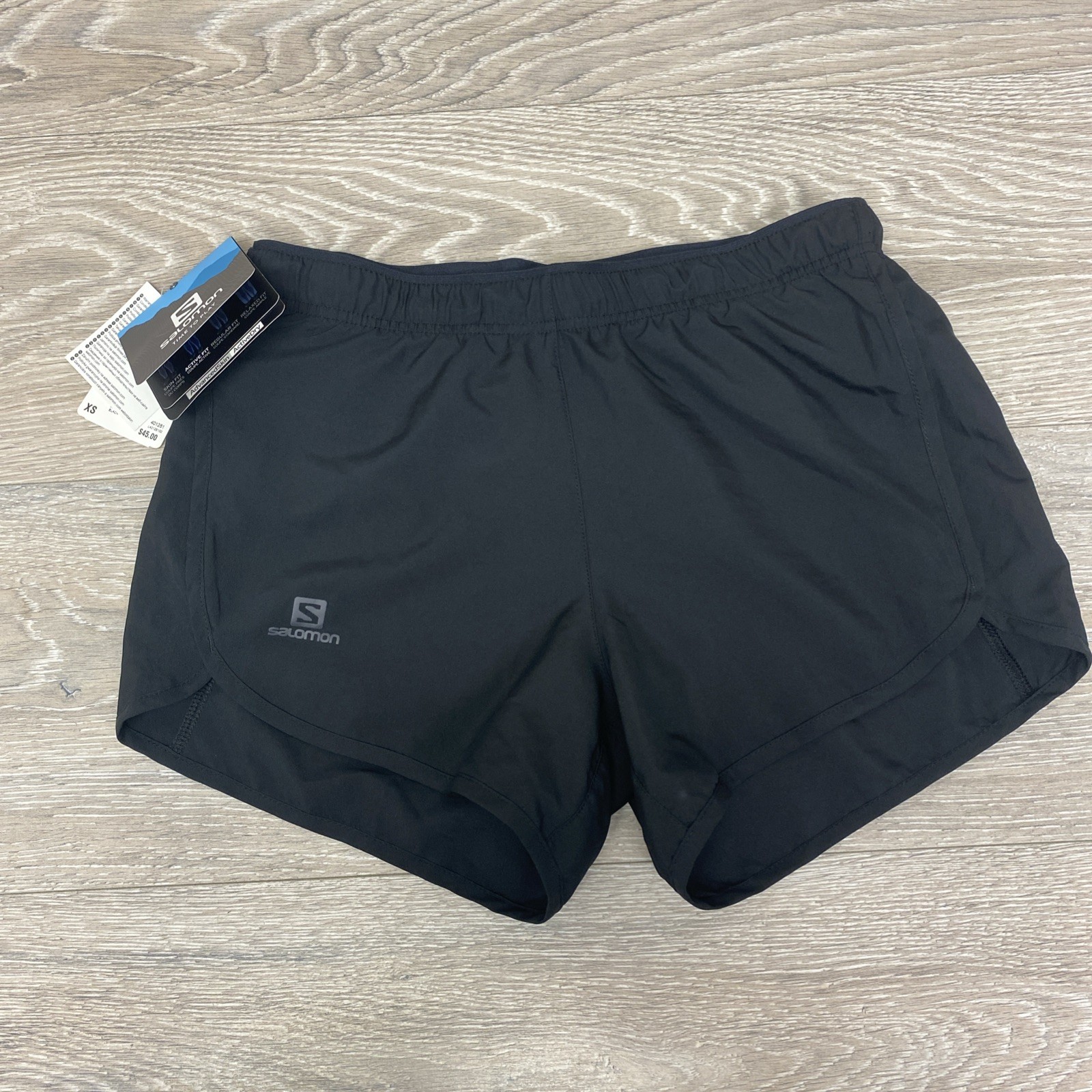 Salomon Agile pantaloncino donna XS nero nuovo con etichetta