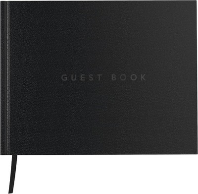 Useful Co. Black Guest Book, Use as Book Wedding Reception, Sign 