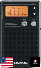 Sangean DT-200X AM/FM Synthesized Pocket Radio Portable Receiver